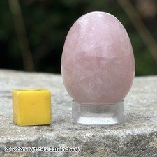 Rose quartz crystal egg