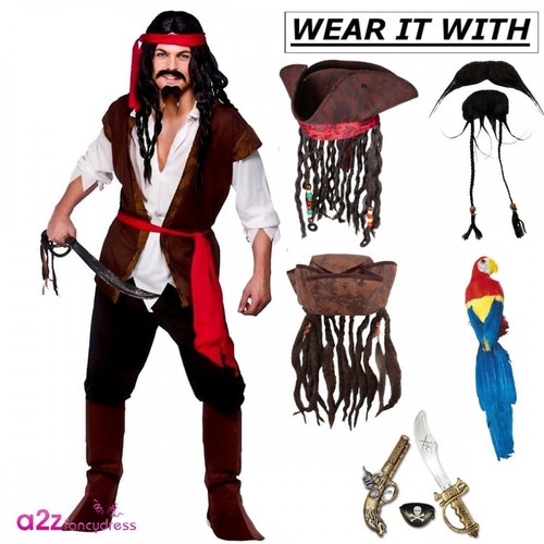 Mens caribbean pirate - pirate, costume