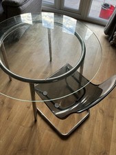 IKEA Round Glass Table with 3 Chairs Good  Condition