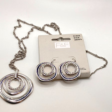 Pendant necklace earring - f&f,