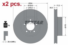 X2 PCS FRONT BRAKE DISC ROTOS X2 PCS SET 92122605 TEXTAR I