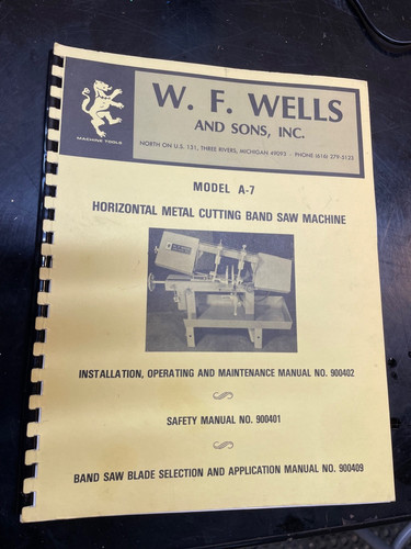 Wells horizontal bandsaw - horizontal,