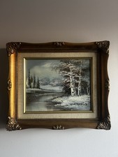 Vintage oil painting on canvas
