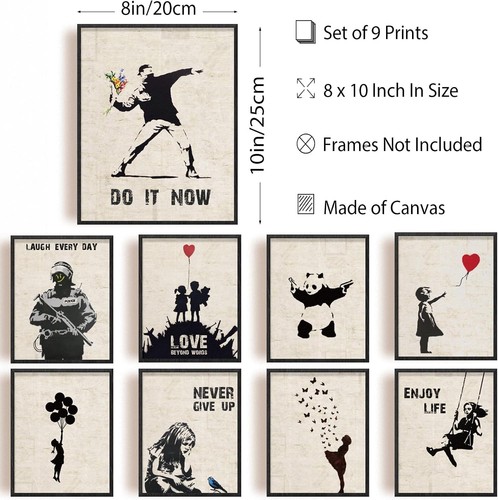 Set banksy wall - banksy,