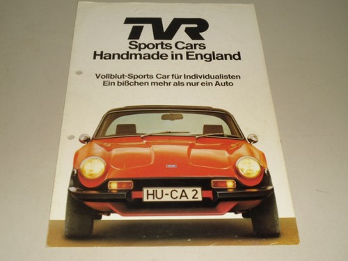 Car advertising brochure - advertising, tvr