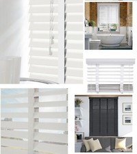 Faux Wood Wooden Venetian Blinds Blind With Tapes 50mm Slats White Fittings Inc 