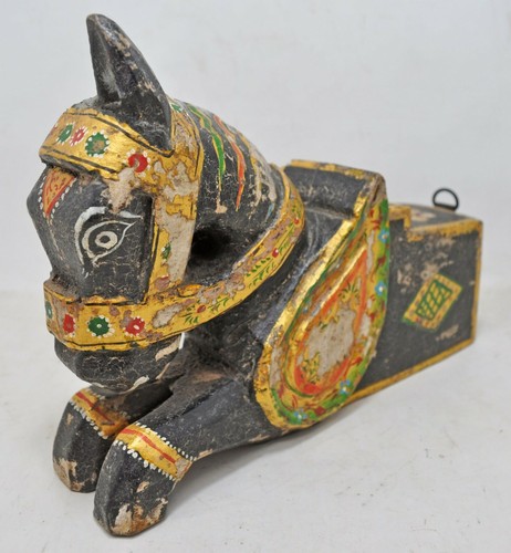 Hand carved wooden - hand, horse