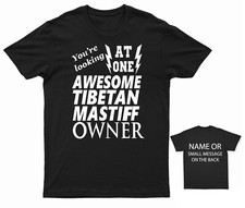 Awesome Tibetan Mastiff Fathers  T-Shirt Funny Gift Dog Trainer