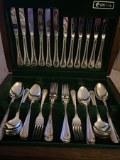 ONEIDA SILVER PLATED BEAD DESIGN VINTAGE CUTLERY SET
