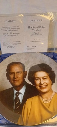 Coalport boxed 40th wedding - coalport,