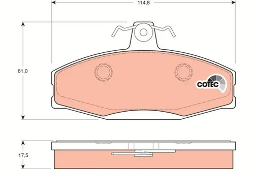 Brake pads gdb1280 trw for - pads,