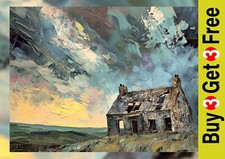 Abandoned House Sunset 5"x7"