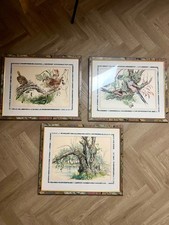 3 vintage original watercolour