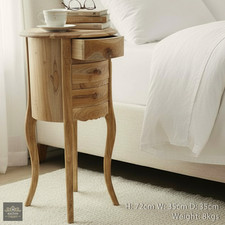 Bedside table wooden 3 draw