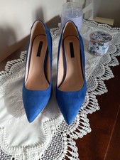 Ladies court shoe royal blue List Ink high heel excellent condition size 40/UK7