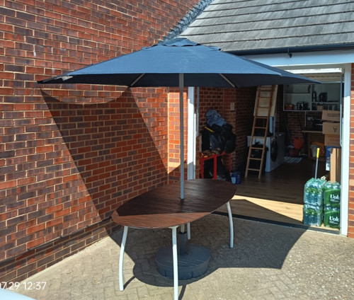 Large oval patio table - patio,