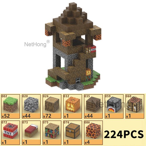 224pcs set minecraft magnetic - 224pcs/set,