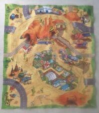 Vintage Toy Car Playmat with Design featuring Gold Mine Rocker Auto Plant Police