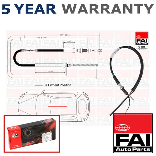 Fai rear hand brake cable - rear,