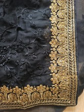 Brand new Beautiful Black/gold Net Saree