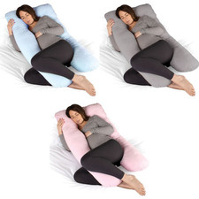 U Shape Maternity Pregnancy Pillow Full Body Support Nursing Pink Blue Grey