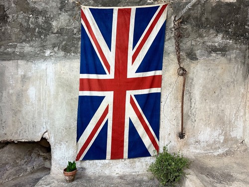 Vintage union jack large flag - vintage,