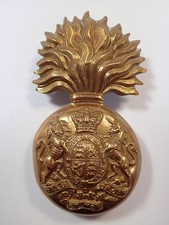 Royal Scots Fusiliers original Victorian Glengarry Grenade Badge..