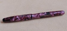 Pink Purple Marble Wyvern Art Deco Fountain Pen. Collectable Vintage Pens.