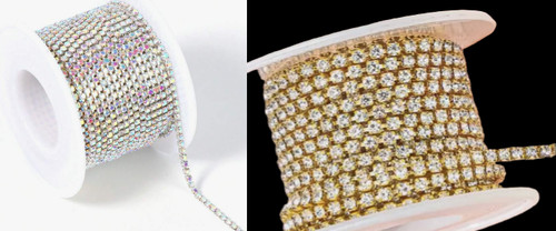 Rhinestone chain trim - rhinestone,