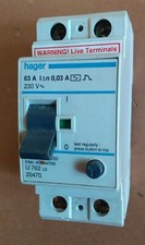 HAGER RCD / RCCB 30mA. 63A 