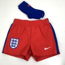 Nike England Away Kids Shorts Infant 9 - 12 Mths Red + Socks R543-6