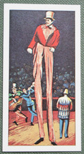 CIRCUS STILT WALKER    Vintage 1968 Illustrated Card  GE19M