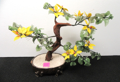 Vintage jade glass - jade, tree