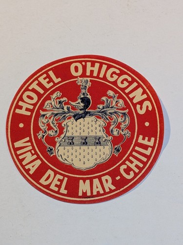 Hotel higgins luggage label - o'higgins,