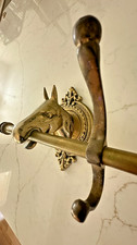 Vintage Brass Double Horse