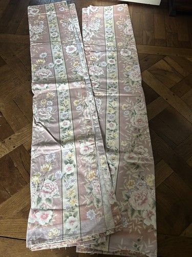 Vintage floral curtains - vintage,