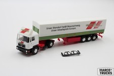 Herpa MAN F90 flatbed/curtain