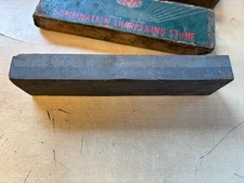 Vintage  Silicon Carbide Combination Sharpening Stone Oil Stone Hone In Box,