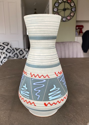 Vintage austrian pottery vase - austrian,