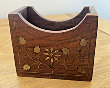 Vintage Brass Inlay Wooden