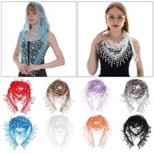 Long Wrap Ladies Women Shawl Lace Scarf Lace Tassel Neck Cover Chiffon
