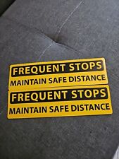 2 Pieces Frequent Stop Magnetic Sign Deliveries Magnetic Car Door Bumper Sign