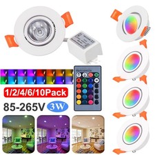 Colour Changing LED Ceiling Lights Recessed Down Lights Round Dimmable Spot Lamp