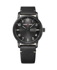 WENGER Men Analog Quartz Casual Watch Classic Dress Black Dial Waterproof Round