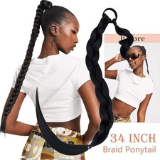 34" Braid Ponytail Extra Long