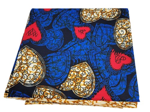 African print heart - print,