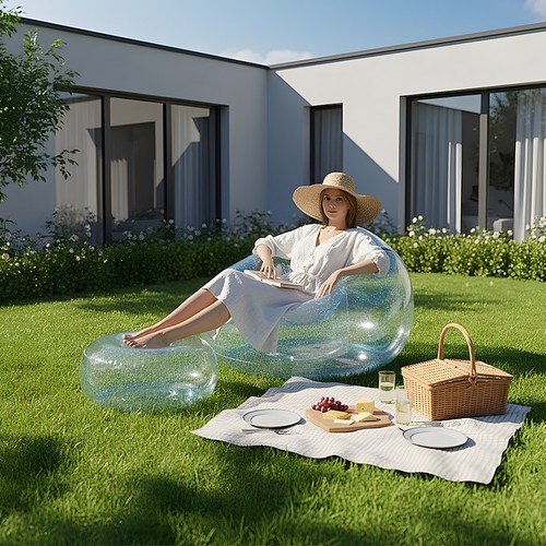 Inflatable sofa lounger couch - lounger,