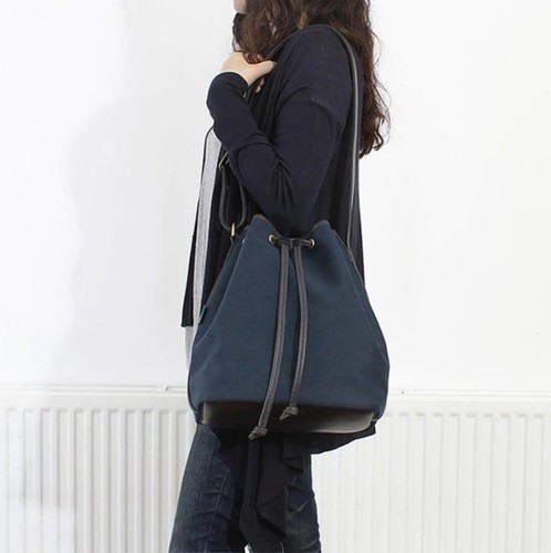 Brady calder bucket bag navy - brady,