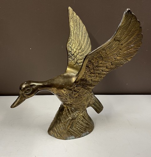 Vintage flying brass duck - vintage,