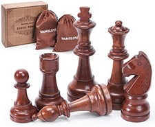 Wooden Chess Pieces Large